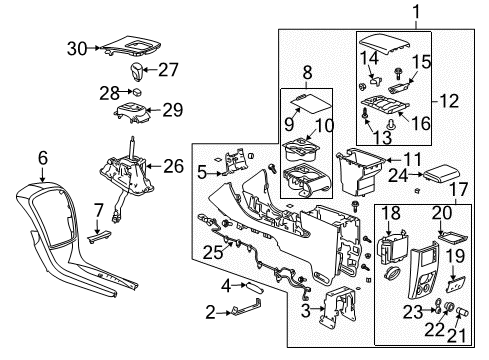 2009 Cadillac SRX Gear Shift Control - AT Diagram 2 - Thumbnail