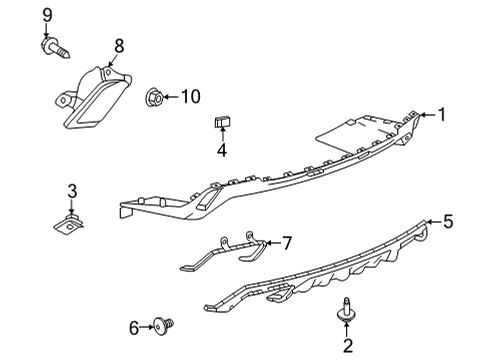 2024 Cadillac CT4 Lamp Assembly, Rear Fascia Lwr Sig Diagram for 84881784