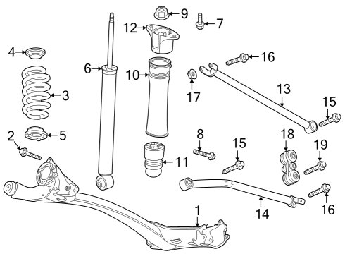 2022 Chevy Trailblazer Rear Suspension, Suspension Components Diagram