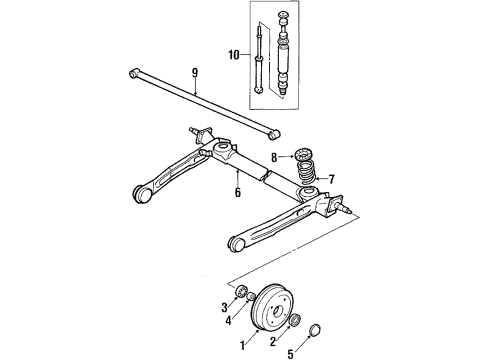 1987 Chevy Sprint Hose,Rear Brake Flexible Diagram for 96055878