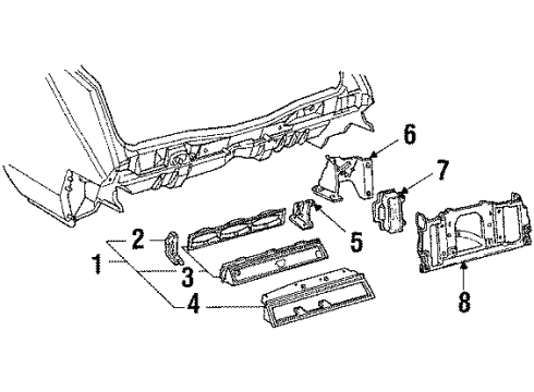 1985 Cadillac Seville Lamp Asm,Back Up Diagram for 915445