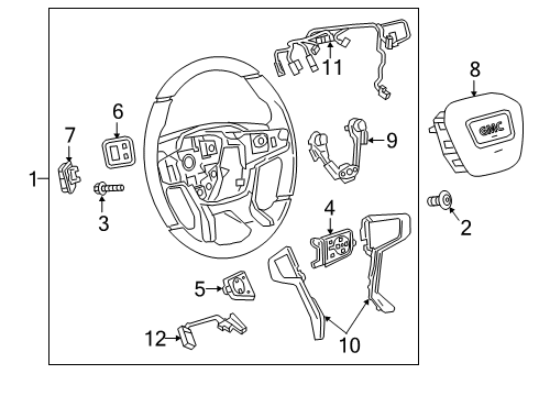 2019 Chevy Colorado Switch Assembly, Crcont *Black Carbon Diagram for 23262286