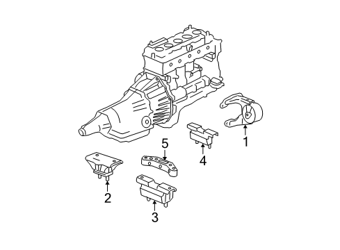 2005 Chevy Colorado Engine & Trans Mounting Diagram 2 - Thumbnail