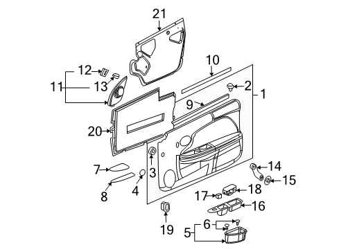 2003 Saturn Ion Door & Components, Electrical Diagram 2 - Thumbnail