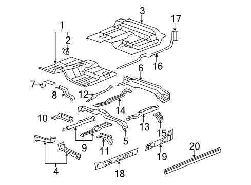 2012 Chevy Silverado 3500 HD Floor Diagram 1 - Thumbnail