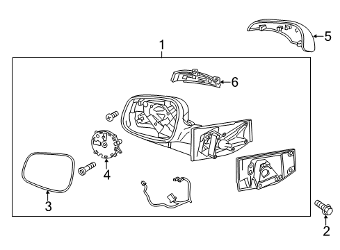 2015 Chevy Spark Cover,Outside Rear View Mirror Housing Upper Diagram for 95260951