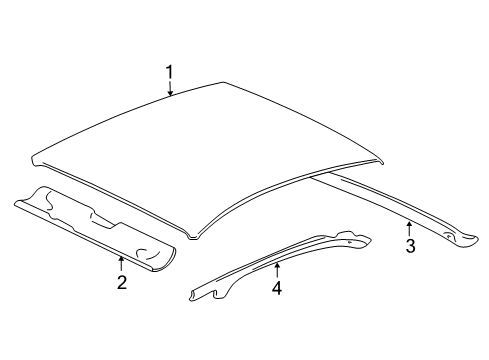 2002 Chevy Impala Roof & Components Diagram