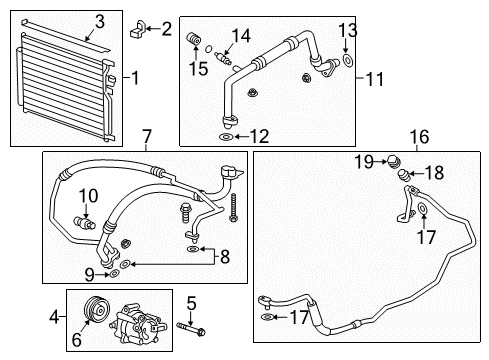 2012 Chevy Captiva Sport Hose Assembly, A/C Compressor Diagram for 23366242