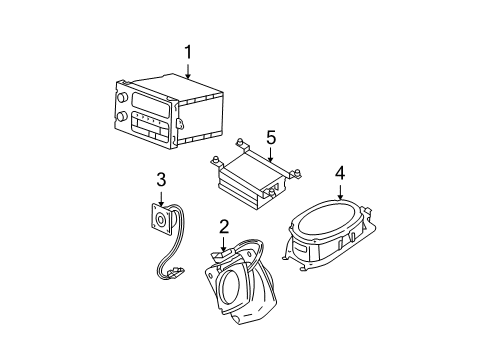 2000 Buick Regal Speaker Assembly, Radio Front Side Door Diagram for 16239801