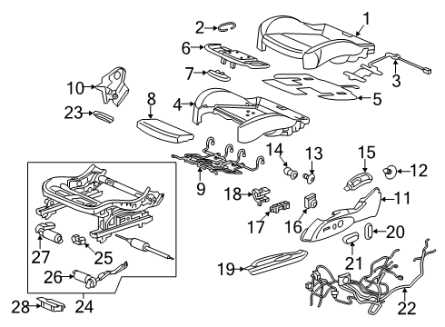 2017 Buick Cascada Harness Assembly, F/Seat Wrg Diagram for 39075317