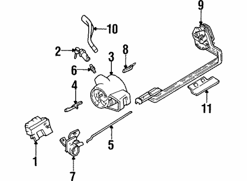 1991 Chevy Beretta Ignition Lock, Electrical Diagram 2 - Thumbnail