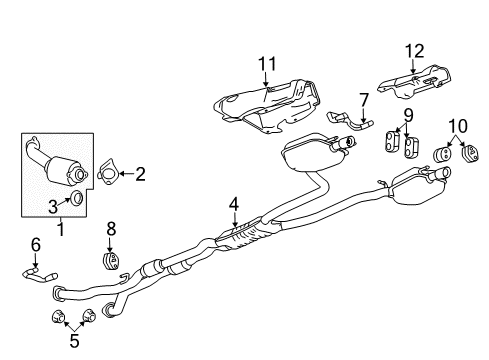 2011 Cadillac CTS Exhaust Components Diagram 4 - Thumbnail