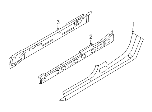 2005 Chevy Aveo Center Pillar, Hinge Pillar, Rocker, Uniside Diagram 2 - Thumbnail