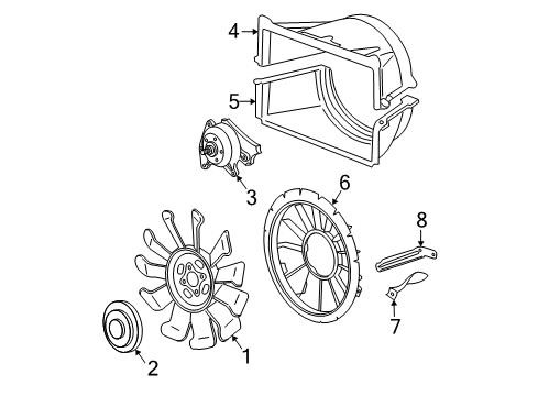 2010 Chevy Silverado 2500 HD Cooling System, Radiator, Water Pump, Cooling Fan Diagram 4 - Thumbnail