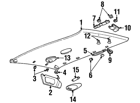 1999 Oldsmobile Cutlass Hook Assembly, Coat *Shale Diagram for 15136586