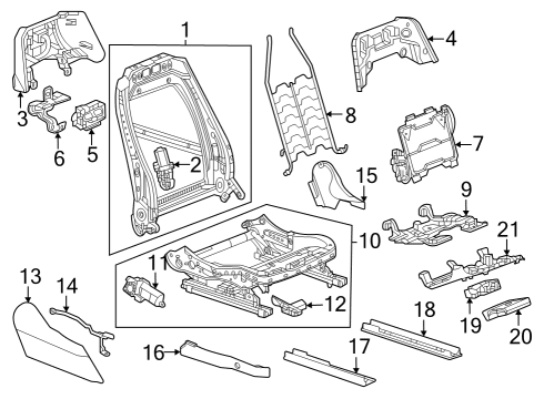 2023 Cadillac LYRIQ Lumbar Control Seats Diagram