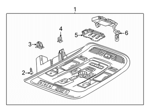 2023 GMC Yukon XL Overhead Console Diagram 4 - Thumbnail