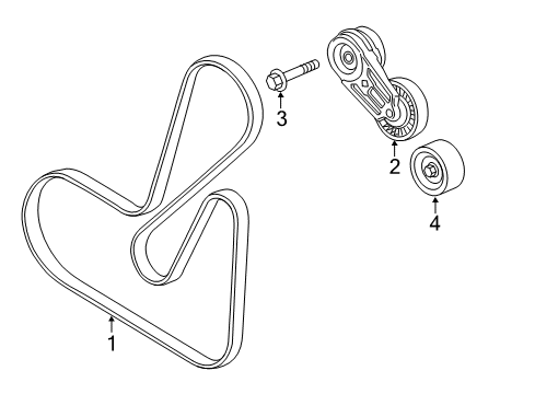 2015 Chevy Captiva Sport Belts & Pulleys, Maintenance Diagram