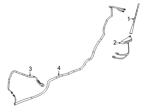 2012 Chevy Sonic Base Assembly, Radio Antenna Diagram for 13317582