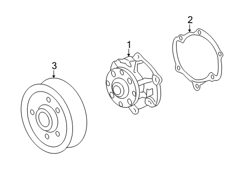 2007 Cadillac SRX Cooling System, Radiator, Water Pump, Cooling Fan Diagram 1 - Thumbnail