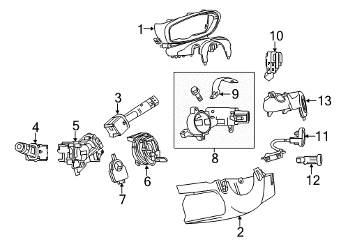 2021 Chevy Trax Cover, Ign Lk Cyl Opg Tr *Black Diagram for 42666170