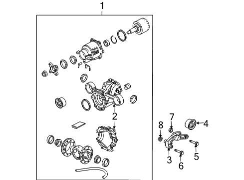 2006 Saturn Vue Bracket, Differential Carrier Diagram for 22713656