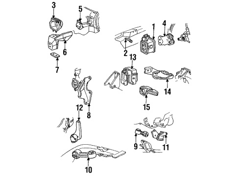 1991 Chevy Corsica Bracket Assembly, Engine Mount *Light Grey Diagram for 14089767