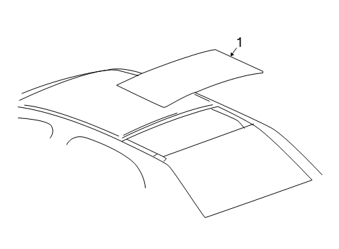 2007 Chevy Malibu Roof - Glass & Hardware Diagram