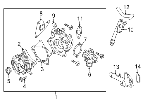 2018 Chevy Volt Cooling System, Radiator, Water Pump, Cooling Fan Diagram 1 - Thumbnail