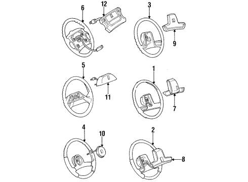 1993 Oldsmobile Cutlass Ciera Steering Column, Steering Wheel Diagram 6 - Thumbnail