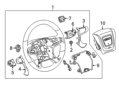 2014 GMC Sierra 1500 Steering Column & Wheel, Steering Gear & Linkage Diagram 5 - Thumbnail