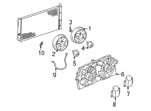 2001 Pontiac Montana Cooling System, Radiator, Water Pump, Cooling Fan Diagram