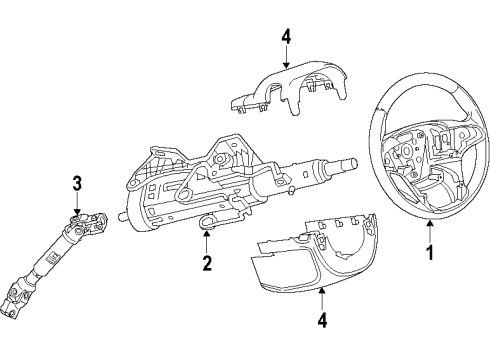 2012 Buick LaCrosse Steering Column, Steering Wheel & Trim Diagram 2 - Thumbnail