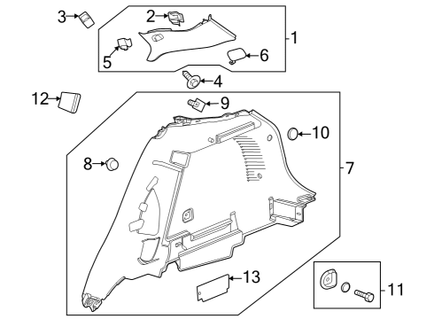 2024 Buick Encore GX Interior Trim - Quarter Panels Diagram 2 - Thumbnail