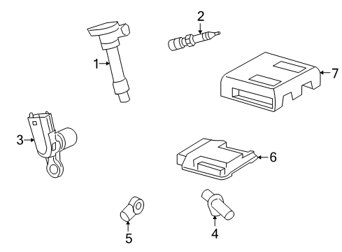 2010 Cadillac SRX Spark Plug Diagram for 55564748