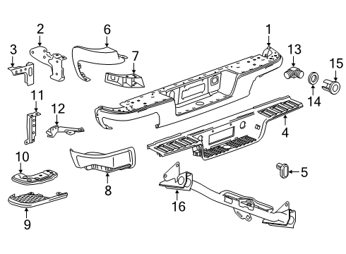 2022 Chevy Colorado Bumper & Components, Trailer Hitch Components Diagram 5 - Thumbnail