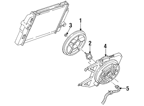 1995 Pontiac Firebird Cooling System, Radiator, Water Pump, Cooling Fan Diagram 2 - Thumbnail