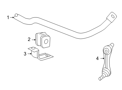 2013 Chevy Corvette Stabilizer Bar & Components - Front Diagram 1 - Thumbnail