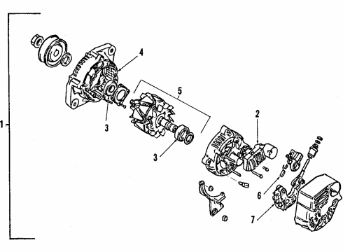 1985 Chevy Sprint Brush Diagram for 96051994