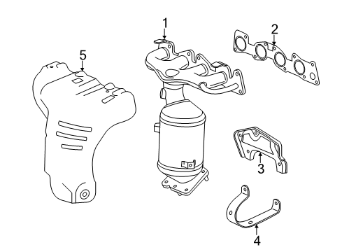 2014 Chevy Spark Exhaust Manifold Assembly (W/ 3Way Catalytic Converter) Diagram for 25188343