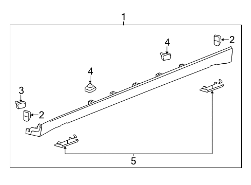 2016 Chevy Sonic Exterior Trim - Pillars, Rocker & Floor Diagram 2 - Thumbnail