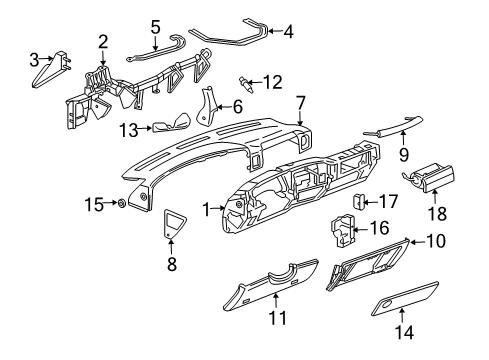 2007 Chevy Silverado 1500 Classic Instrument Panel Diagram