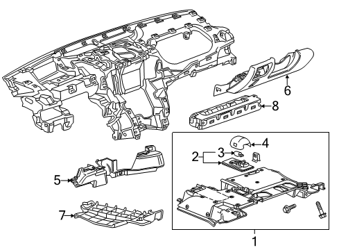 2015 Cadillac ATS Cluster & Switches, Instrument Panel Diagram 7 - Thumbnail