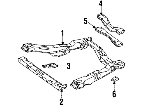 1985 Pontiac 6000 Suspension Mounting - Front Diagram