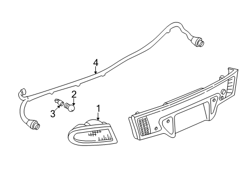 1996 Pontiac Sunfire Lamp Assembly, Tail Diagram for 5977948