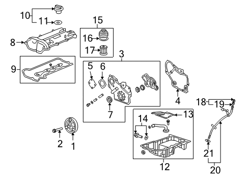 2010 Chevy Malibu Engine Parts & Mounts, Timing, Lubrication System Diagram 1 - Thumbnail