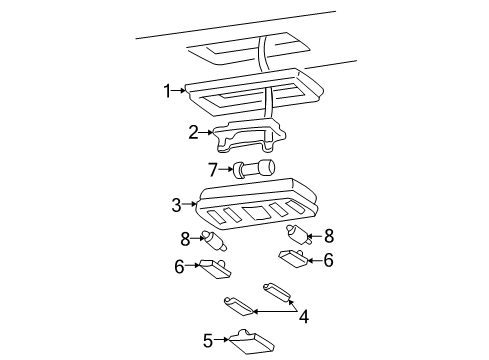 1995 Chevy K2500 Interior Trim - Cab Diagram 1 - Thumbnail