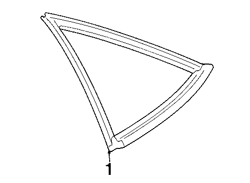 2001 Saturn SC2 Quarter Panel - Glass & Hardware Diagram 1 - Thumbnail