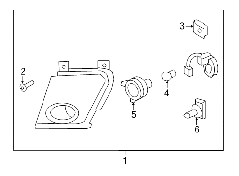 2008 Saturn Sky Lamp Assembly, Front Parking & Turn Signal & Fog (L.H.) Diagram for 15258983