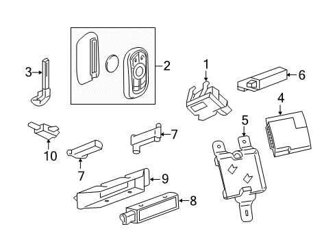 2022 Buick Envision Keyless Entry Components Diagram